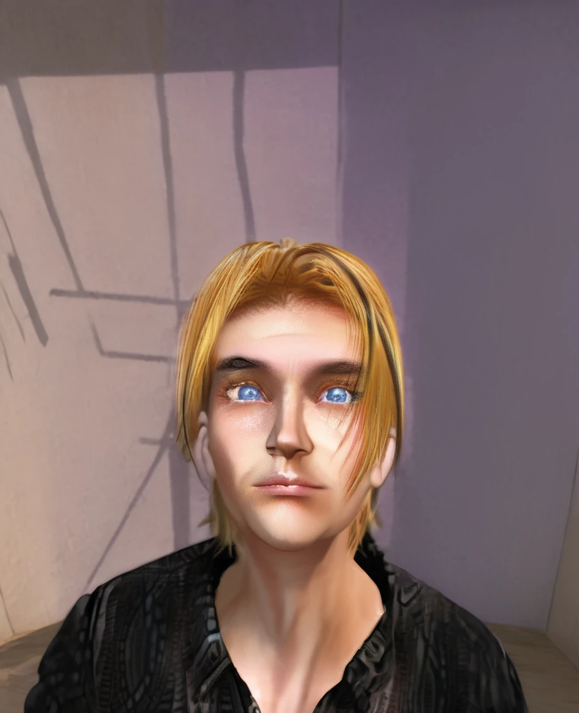 A handsome blonde boy with messy short hair, beautiful detailed eyes, beautiful detailed lips, detailed face, longeyelashes, semirrealistic, 8k, high quality, intricate details, natural lighting, vibrant colors, cinematic composition, dramatic lighting, high-quality portrait, smooth skin texture, sharp focus, photorealistic, hyper-detailed, cinematic lighting, cinematic composition, beautiful lighting, beautiful colors, masterpiece