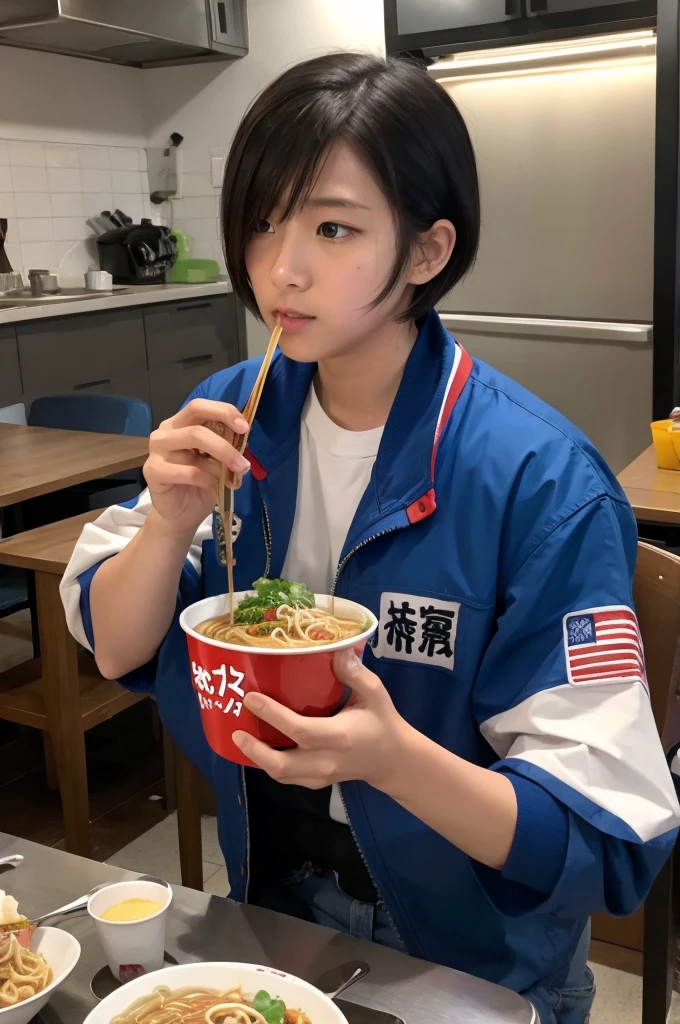 Mobile Suit Gundam Eating Ramen