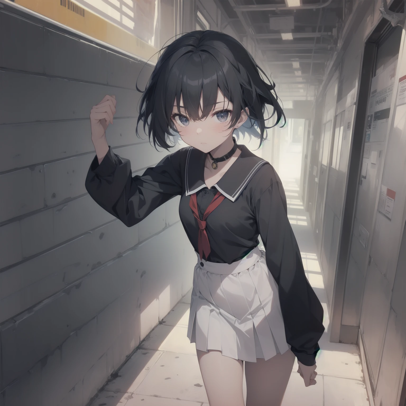 ultra-absurdres-Top quality by artist God, ultra-detailed, high resolution, anime moe artstyle, best anime 8k konachan wallpaper, pixiv contest winner, pool:2810, perfect anatomy,break, 1girl, (Please draw a girl walking sleepily to school alone. )break,(Solo,little female, -yeld:1.Full limbs, complete fingers,a junior hihort hair), short cut, flat chest, , small butt, small black eyes, beautiful detailed eyes, well-proportioned iris and pupils, expressive eyes, highres detailed hair, soft expression, salor school_uniform, sailor collar, serahuku, bow, pleated skirt,(Detailed Lighting), (Detailed background), in the School commute route. break,super detailed skin, Best cinematic lighting powered by famous artist, 8k,beauty illustration,photoshop_(medium),very aesthetic,break,((artist:toosaka_asagi )), artist:clamp ,artist:carnelian ,artist:kantoku ,
