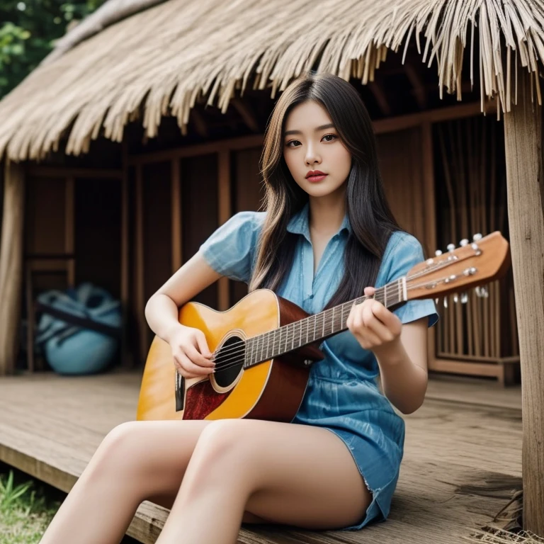 Araffe woman, ผู้หญิงlong hairชาวเอเชียตะวันออกเฉียงใต้ที่มีใบหน้ากลม, Large bust measures 38 inches., Warm light, morning sun, long hair,black eyes,abdominal muscles, The body is beautiful and strong., thick hips, rounded chest, (digital painting, HDR, high contrast), 3d, 8K, 45,000,000 pixcls,Asian girl, Gorgeous Chinese model, Japanese model, beautiful asian woman, Japanese goddess, Very beautiful girl., beautiful young woman, very beautiful woman, Attractive and beautiful, sexy girl, Asian girl, beautiful female model, jaw-dropping beauty, Attractive, sexy, seductive face and body,