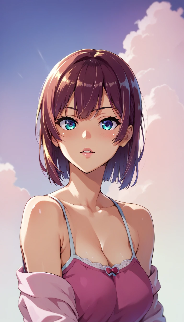 (masterpiece, best quality, ultra-detailed, high resolution, detailed eyes), takeda hiromitsu style, 1 girl, solo