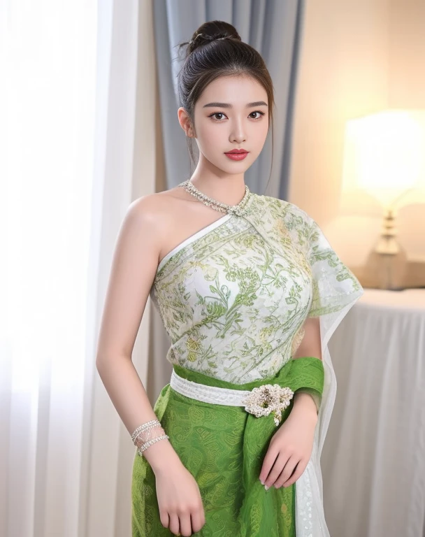 Araffe woman, ผู้หญิงlong hairชาวเอเชียตะวันออกเฉียงใต้ที่มีใบหน้ากลม, Large bust measures 38 inches., Warm light, morning sun, long hair,black eyes,abdominal muscles, The body is beautiful and strong., thick hips, rounded chest, (digital painting, HDR, high contrast), 3d, 8K, 45,000,000 pixcls,Asian girl, Gorgeous Chinese model, Japanese model, beautiful asian woman, Japanese goddess, Very beautiful girl., beautiful young woman, very beautiful woman, Attractive and beautiful, sexy girl, Asian girl, beautiful female model, jaw-dropping beauty, Attractive, sexy, seductive face and body,