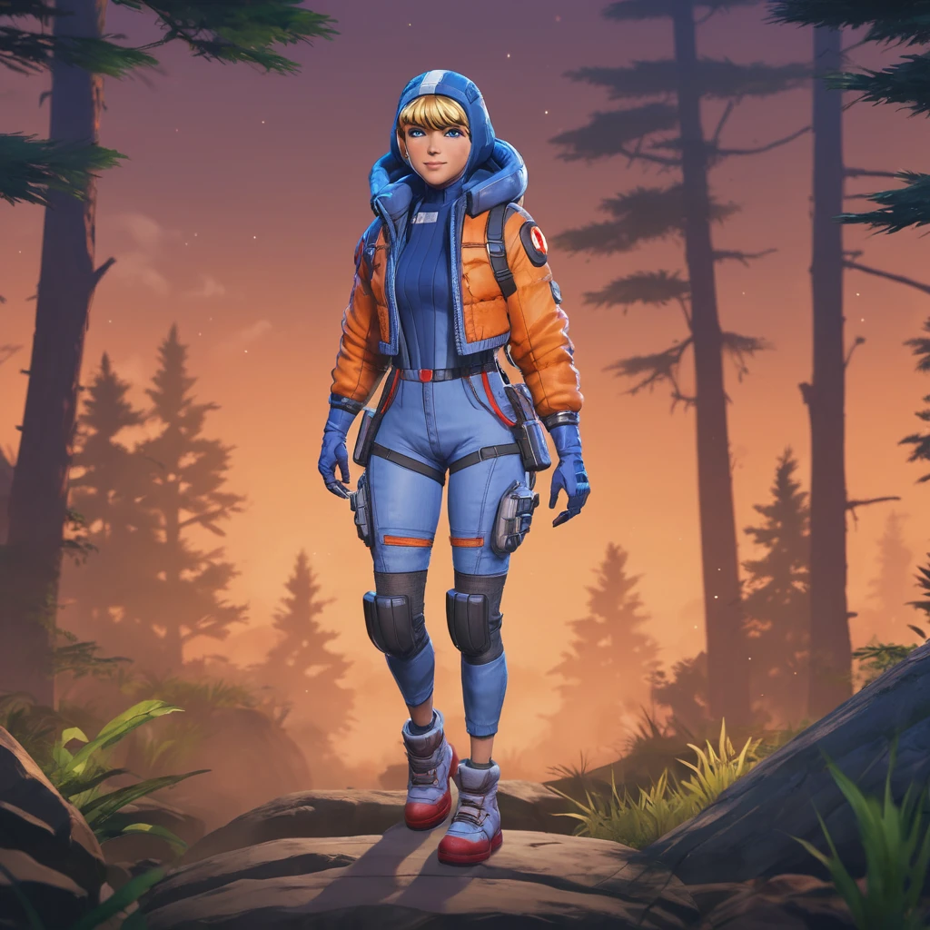Anime artwork Nighttime full body portrait of Wattson (Apex Legends) Freckled woman waving, (squat:1.3), high quality, Clear focus, Blonde, bangs, Fringe details, Blue hat, Forest Background, Dark atmosphere lighting, Crisp contrast . Anime Style, Key Visual, Vibrant, Studio Anime, Very detailed Squat down and stand on your toes with your legs apart (bukkake:1.5,cum in breasts:1.6)((Sweating profusely:1.2)) View the subject from below (nsfw:1.6)