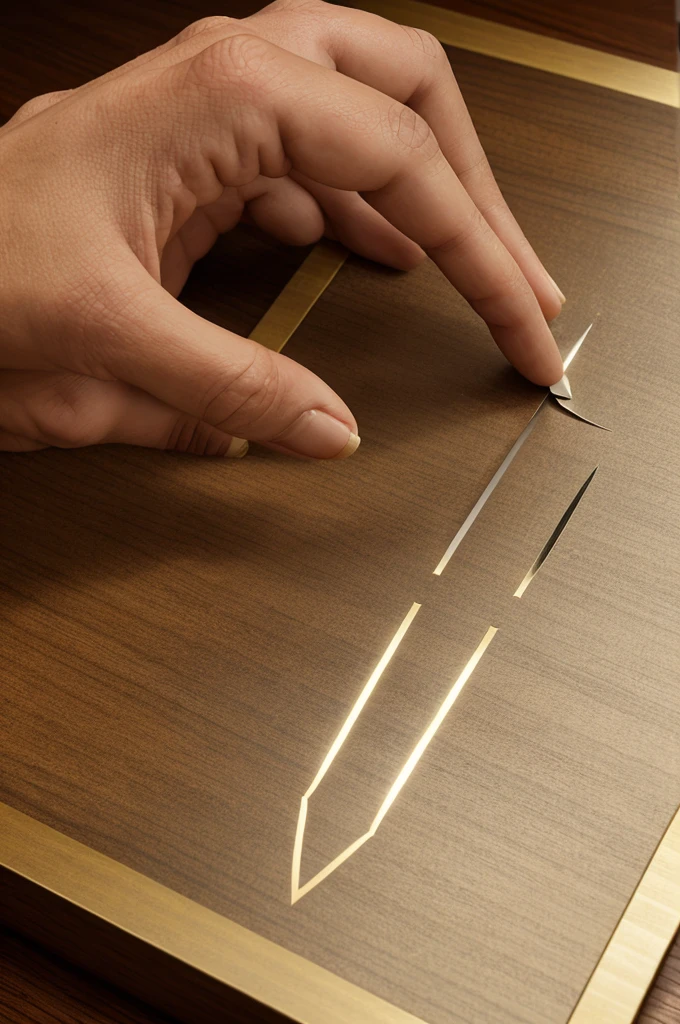 

"Generously take a hand and inscribe 'mahi' onto it using a blade, creating a cutting-edge effect."