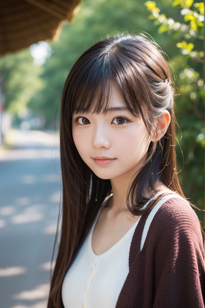 8K, details, Vertical portrait of a charming young Japanese lady , selfie style, high-definition, natural light, as if taken with a Canon camera,