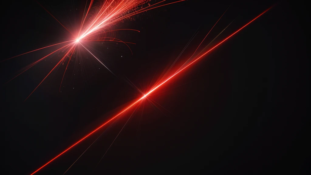 2 red lasers colliding on center of the image