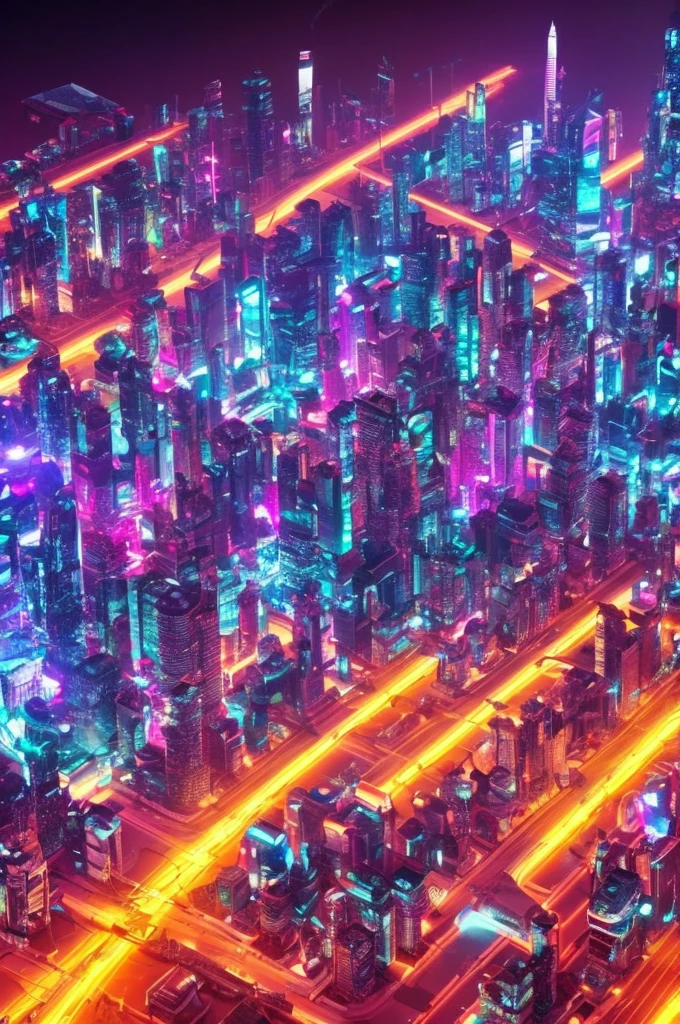 a futuristic cityscape, extremely detailed, cinematic lighting, neon lights, flying cars, skyscrapers, hovering architecture, advanced technology, dynamic camera angle, moody atmosphere, vibrant colors, cinematic composition, photorealistic, 8k, high quality