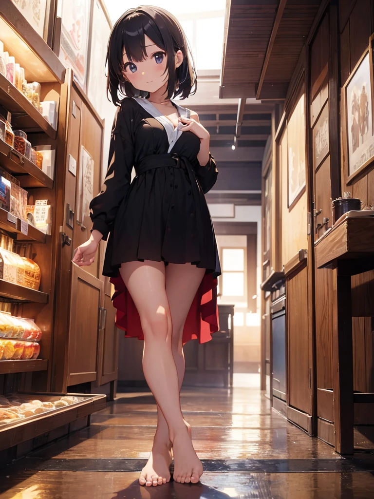 Highest resolution、Masterpiece、8K、Japanese women、30th Generation、sexy、restaurant、dinner、Beautiful feet、dress、whole body、naked、pubic hair