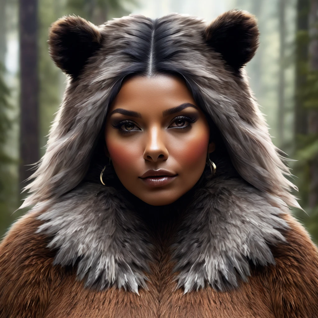 Anthropomorphous bear woman