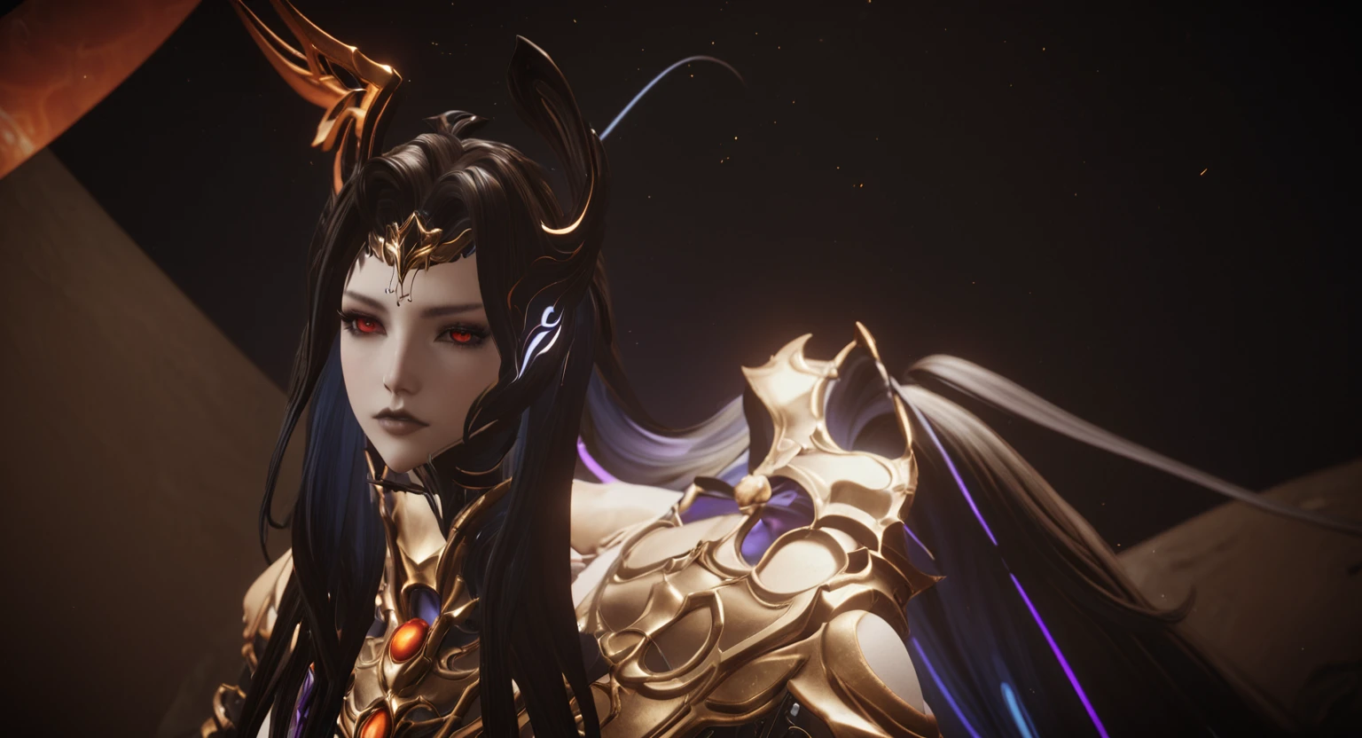 there are two female characters in a video game, hidari and vlop, kda and sam yang, unreal engine : : rave makeup, drakengard, red magic surrounds her, of a beautiful female warframe, nixeu and sakimichan, <mmorpgs scene, elitedangerous 💙💜 ornate ︎, unreal engine render + a goddess