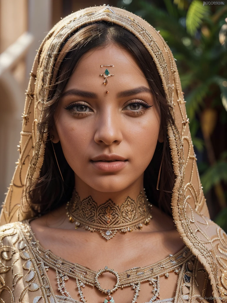 a maroccan caftan, beautiful detailed eyes, beautiful detailed lips, extremely detailed eyes and face, long eyelashes, traditional moroccan patterns, intricate embroidery, vibrant colors, (best quality,4k,8k,highres,masterpiece:1.2),ultra-detailed,(realistic,photorealistic,photo-realistic:1.37),vibrant colors, warm lighting, dramatic shadows, cinematic composition, portrait