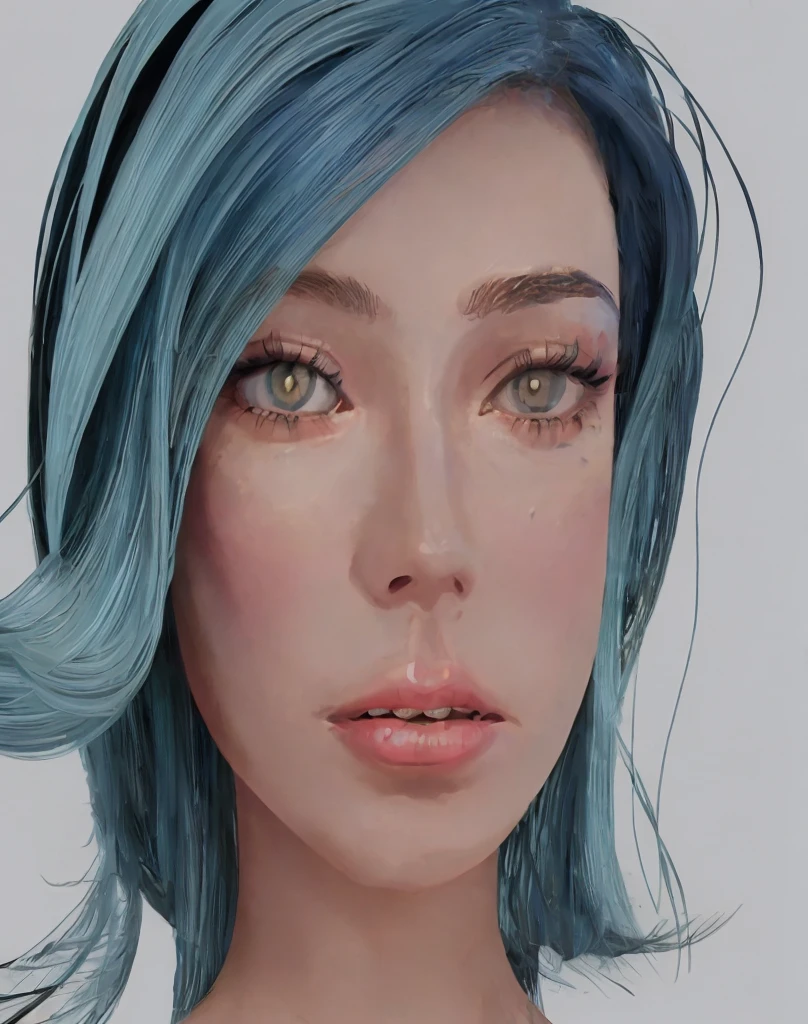 repaint a female portrait in alberto mielgo style