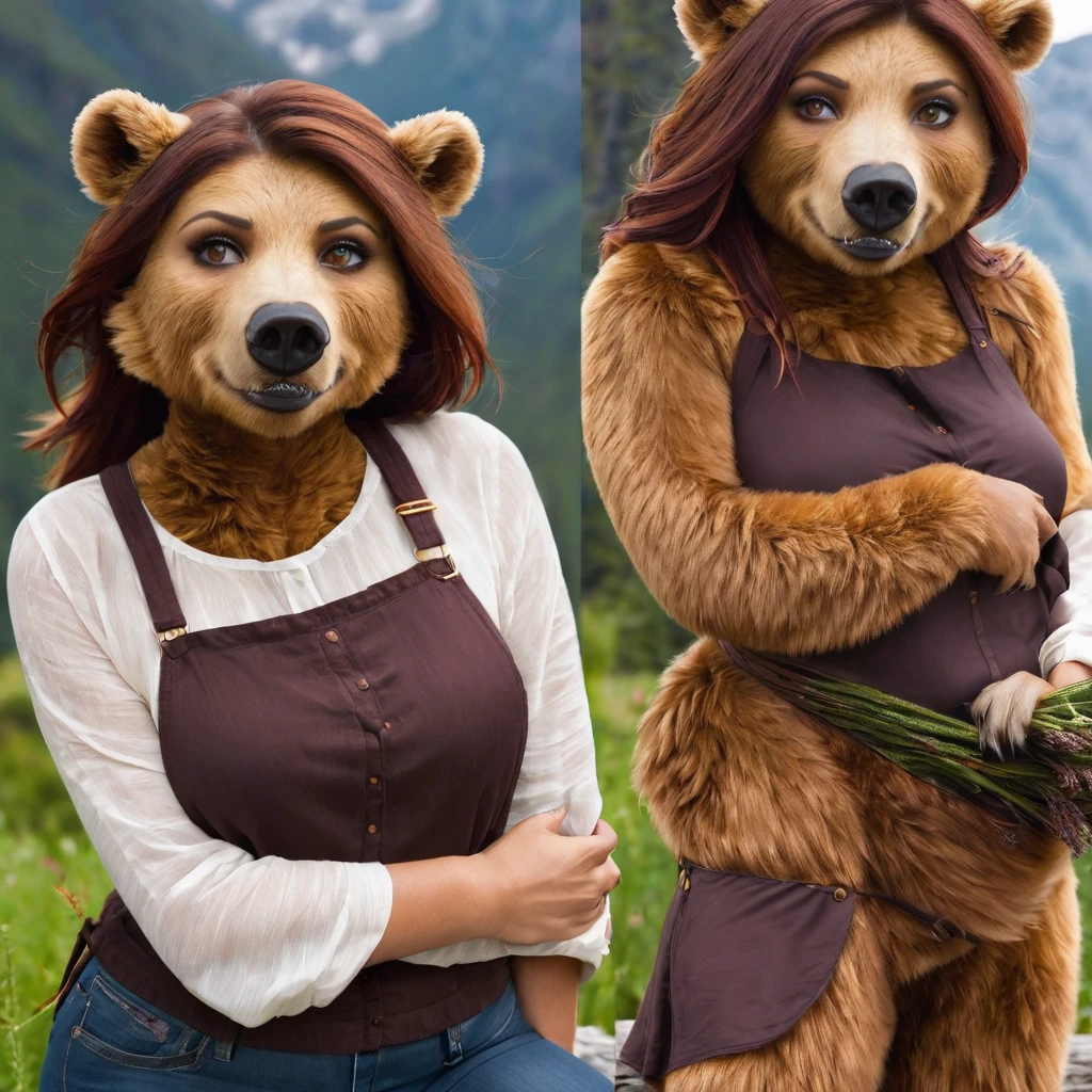  Anthropomorphous  bear woman 