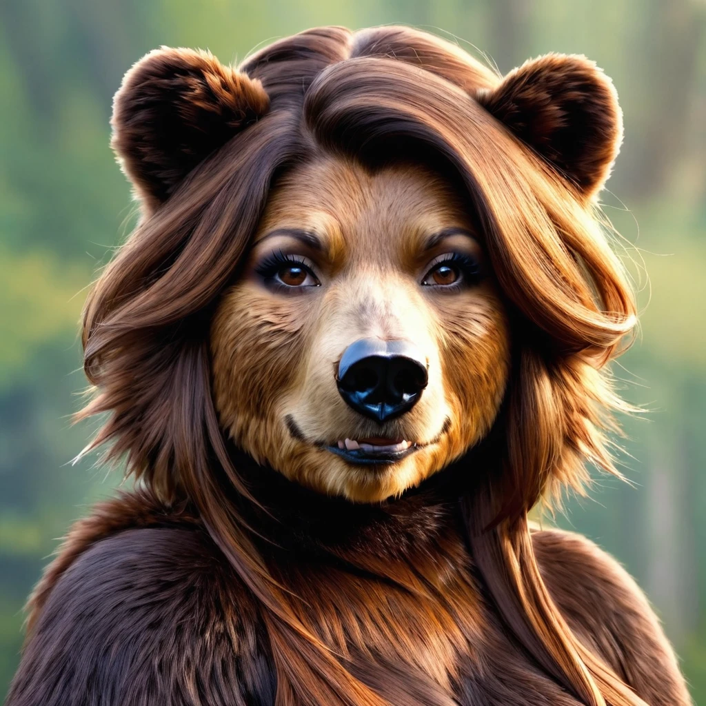 Anthropomorphous bear woman