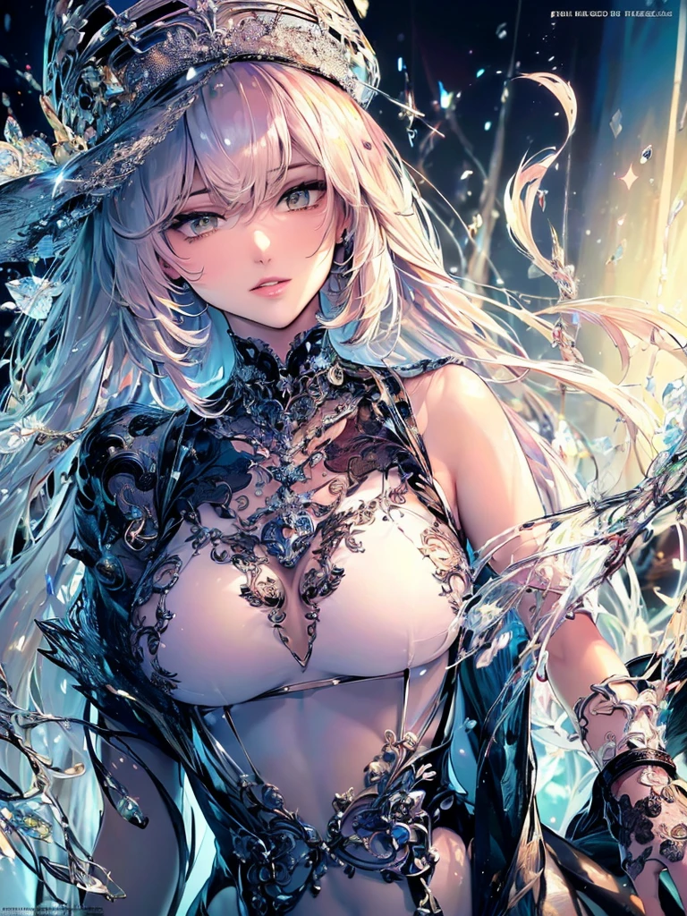 ((Highest quality)),(Ultra-high resolution),(Very detailed),(Detailed Description),((The best CG)),(A masterpiece),Ultra-detailed art,Amazing painting art,(Contemporary art with precise details:1.5),(Fashion magazine cover:1.8), (1 female fashion model:1.6),(Beautiful and well-proportioned face:1.5),Fashion Leader:1.6,Powerful gaze:1.4,(Wear your hat at an angle:1.3),Cropped tops,