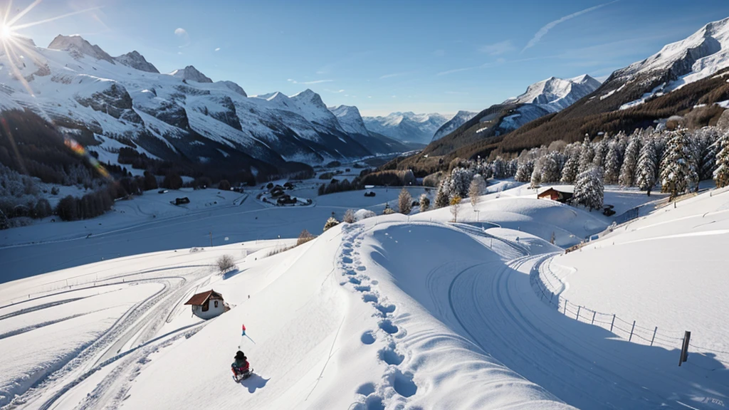 Winter landscape of Switzerland