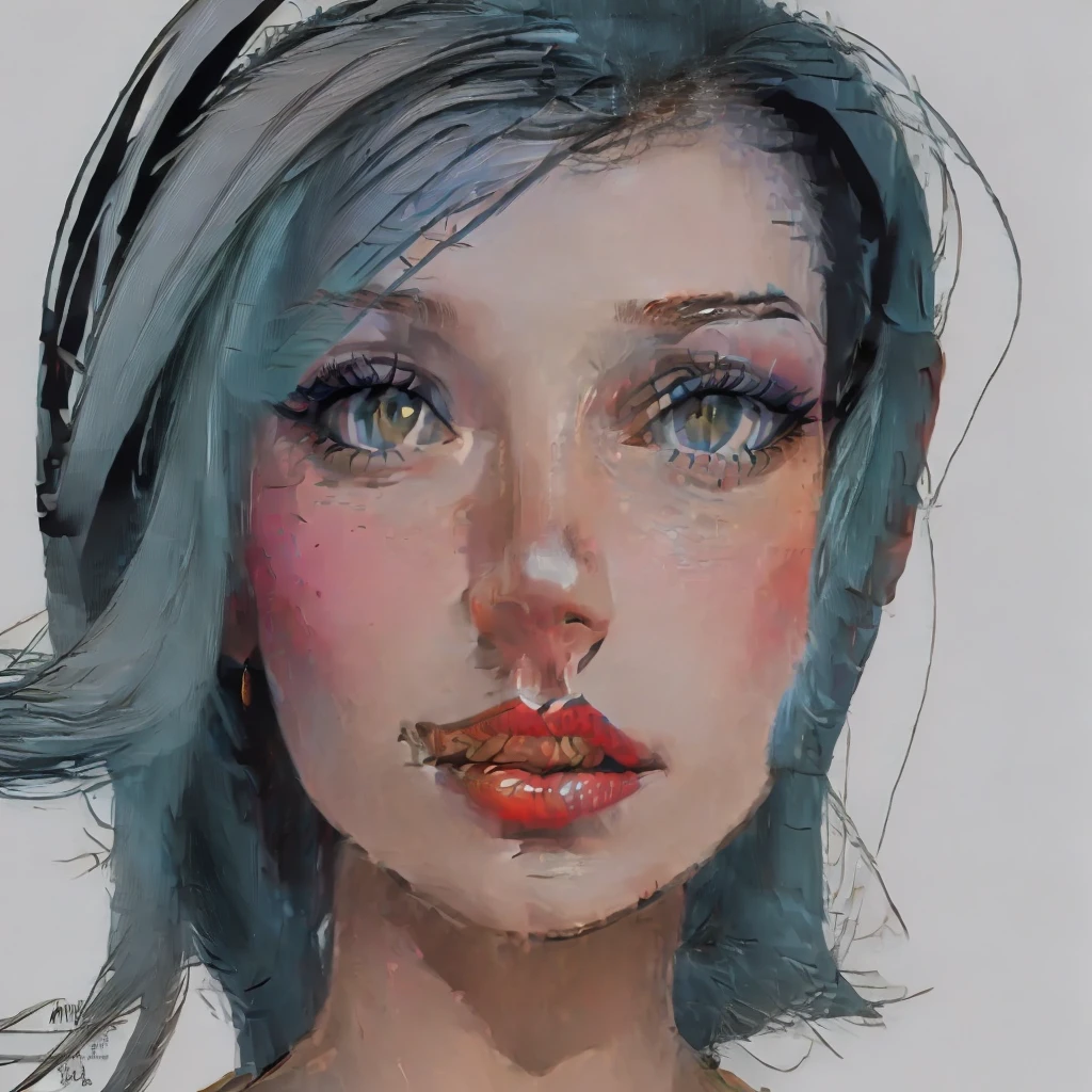 repaint a female portrait in alberto mielgo style