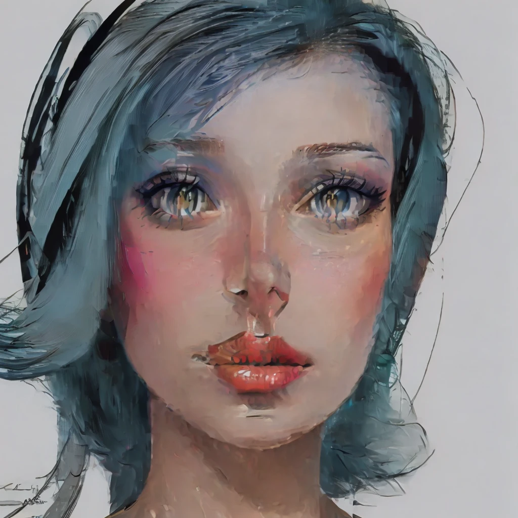 repaint a female portrait in alberto mielgo style