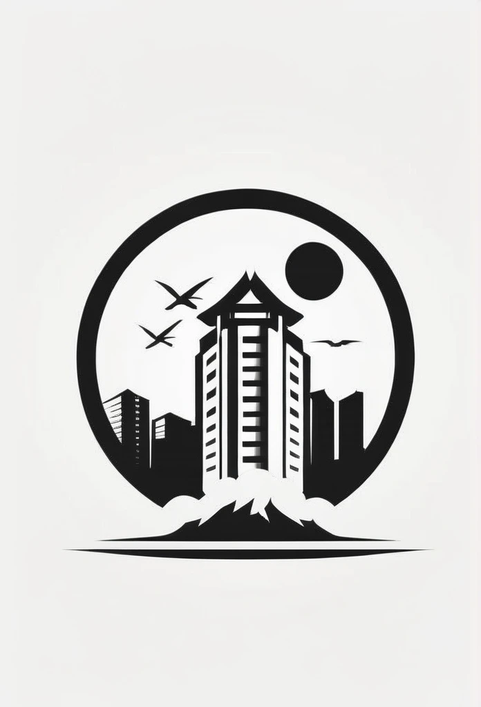A stylish Japanese building demolition company logo
　

A very cool, chic and modern design. Monotone background is pure white.