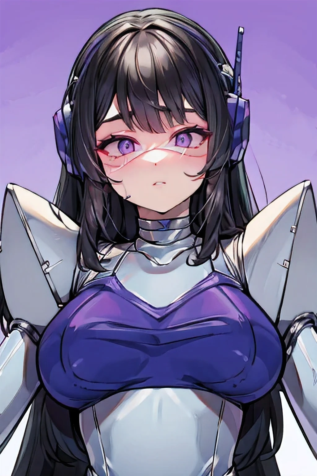 empty eyes,Robotized woman,robot transformation ,big breast