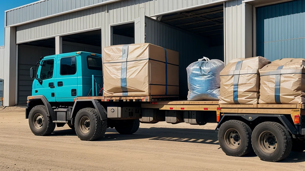 unloading sacks from truck 