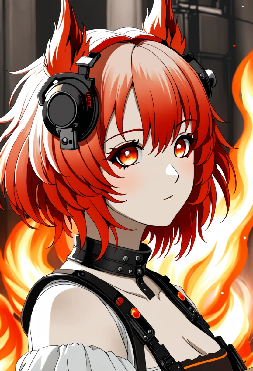 fiammetta \(arknights\), soft facial features, rounded chin, delicate jaw, gentle curves