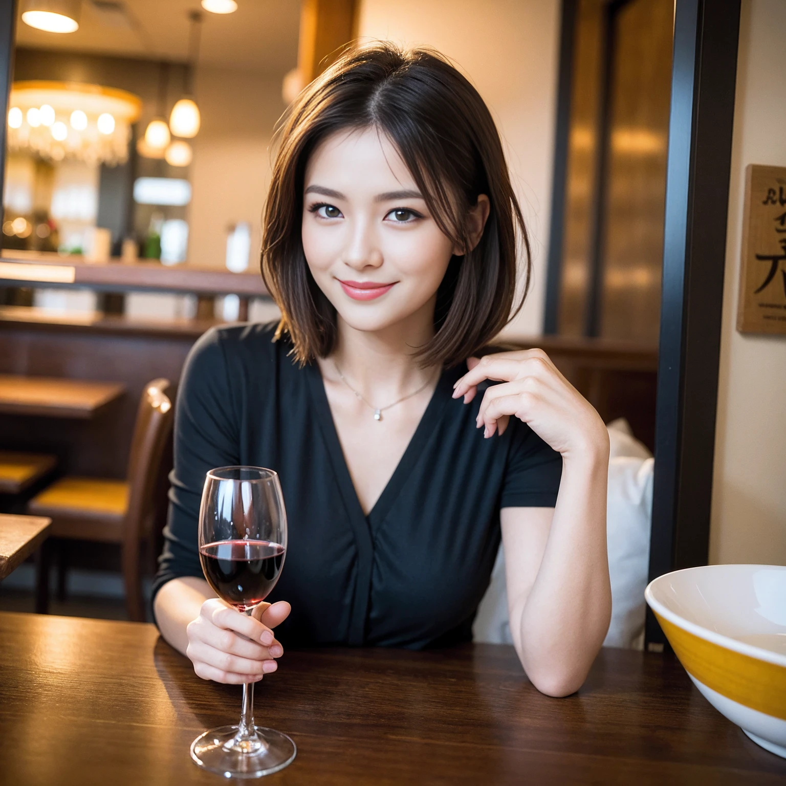 ((Highest quality、8K、masterpiece:1.3))、slimカップル、Pink rubber、modelカップル、(Realistic, Intricate details:1.2), full-course dinner、Wine Party、Amazing view of the sunset sky and clouds、A bright smile、The wonderfulness of smile、Bright image、The beauty of wine, Beautiful Face, blue eyes, The light shines on your face, Blushing, short hair,Bright Face、 (Age 37), 39 years old, red wine 、Appetizers、Italian food、Wine bottle、Champagne、sparkling wine、Two beauties、Brown Hair、Shortcuts、Long sleeve shirt、dress、Beautiful woman 1, (slimな顔), (The body is slim), (Brown Hair), (Shortcuts), cheeks turn a little red,Attractive beauty、restaurant, In a prominent place (From the waist up) Nova Frog Style, actress, model, Upper Body, White wine, slim, wine glass, 中央に置かれたwine glass, smile, (smile: 1.15), Beautiful fine grain, Depth f/2,saturation, High Contrast, Strong light and shadow,Moist Body:1.5、3D texture、Delicate eyes、Brown Hair、The hair is very shiny、