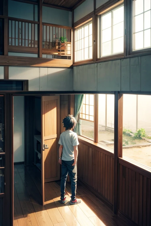Anime Style。The place the protagonist wants to return to、Find your place。He recalls his former loneliness,、Now I feel like having that place makes me stronger.。Scenes of returning to a warm home and friends。