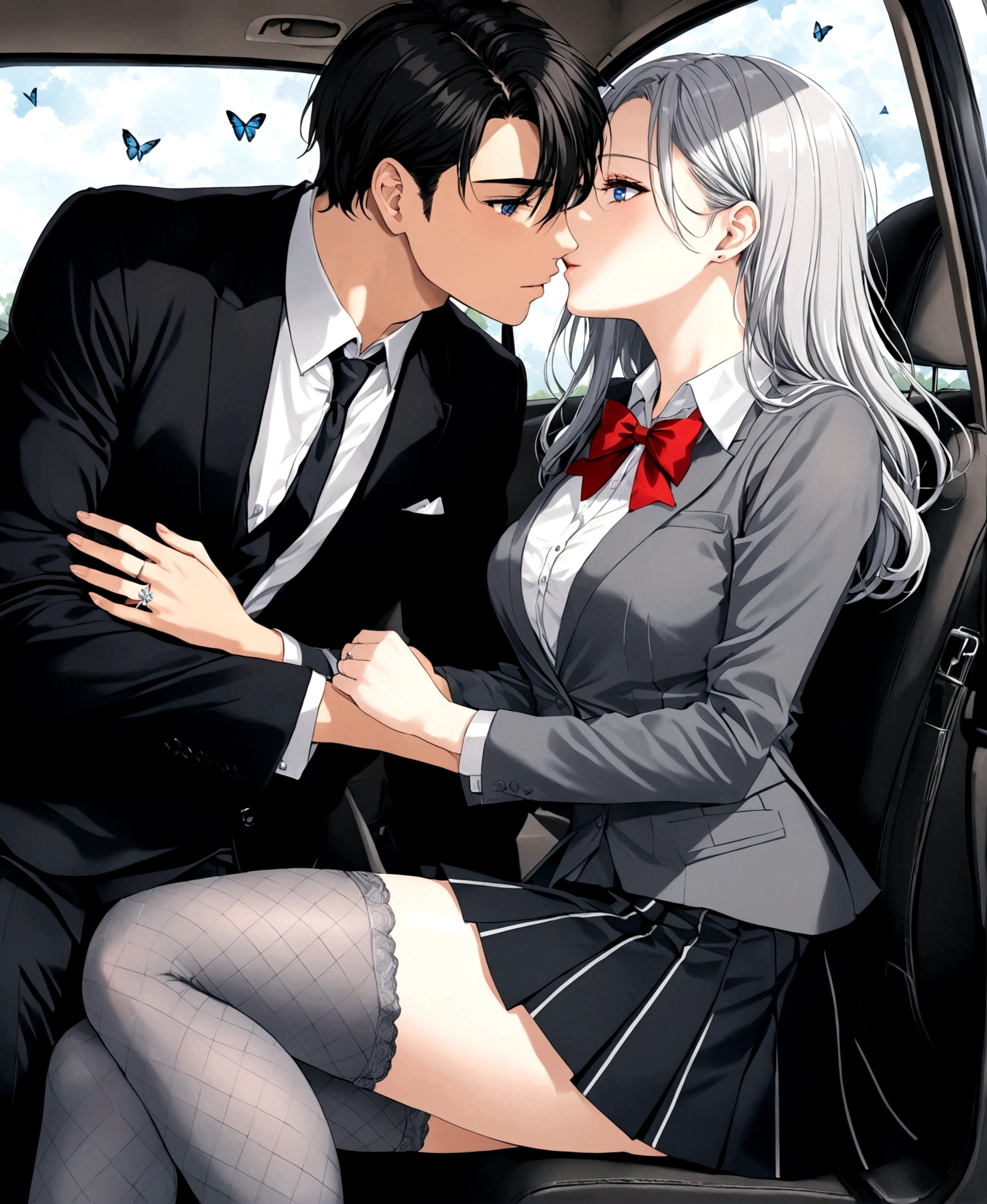 レイプsex crime, {{1girl and 1boy}}, a boy hugs a girl from behind, {{a boy rape a girl}}, , {{{{man fingering girl's panties}}}}, crowded, weep face, {{{closed mouth}}}, {{{a girl close eyes}}}, {{{a girl is crying}}}, #ootd,	1girl_and_1man, {{kawaii}}, sunrise, collarbone, clavicle, {{Silk fabric brassiere}}, bra turned up, white {{{buttoned}}} shirt , flasher, beautiful breasts, {{embarrassed}}, 👨‍💼&👨‍💼 nsfw , dynamic angle, ツインテール hair, [long hair], {selfie}, run away, slim head, [wavy hair], [[[open breast]]], slim hair,　pantie cotton pink diaper skirt lift, {{{disheveled ripped torn skirt}}}, {separated of skirt}, handsome short hair, [[[messy hair]]], short hair, light-brown hair, {{{be grabbed panties and hand on panties only}}}, swelled head, ride on train, {{{{{sweaty}}}}}, resist male violence, small red hairband, disordered shirt, cute panties rape by boy, hip massaged by man, bra turned up, be pulled body,
{{{bulge}}}, skirt lift, white panties, {{frilled dress}},
 skirt lift, panties, 
