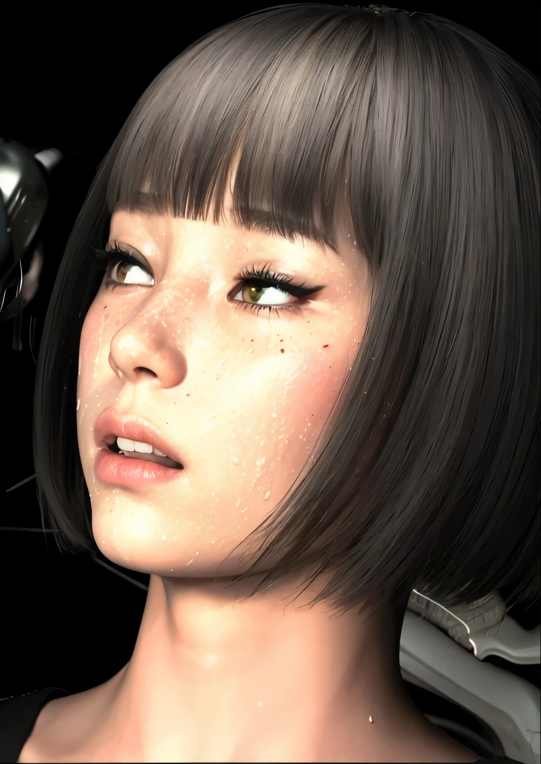 ((sad、Frightened expression))、((Sweaty、Blushing&#39;cheek、Sweaty skin))、(8K, Highest quality, masterpiece:1.2), (Realistic, photo-Realistic:1.37), Very detailed,Highest quality, Ultra-high resolution, Professional Lighting, Photon Mapping, Radio City, Physically Based Rendering, Cinema Lighting,  Midnight Road,Depth of the written border, Sharp focus,moonlight, Good composition,1 Girl,alone,(whole body), (whole body),Beautiful and beautiful eyes,((Red eyes、I&#39;I&#39;m afraid of something))、 Pause, Tight waist,Japanese , Black Hair,Messy Hair,Long hair blowing in the wind,((Navy blue socks))、(Urzan-6500:1.2)、 Mix 4, 