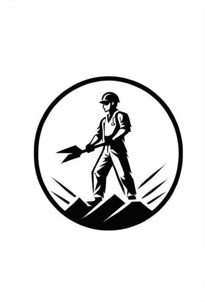 Logo of a Japanese fashionable building demolition company
Include the person who is doing the demolition work and demolition chisel in the logo
Pretty cool
chic and modern design
monotone
The background is white