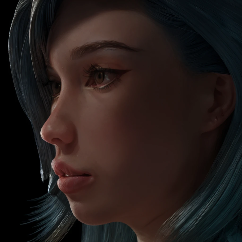 repaint a female portrait in alberto mielgo style