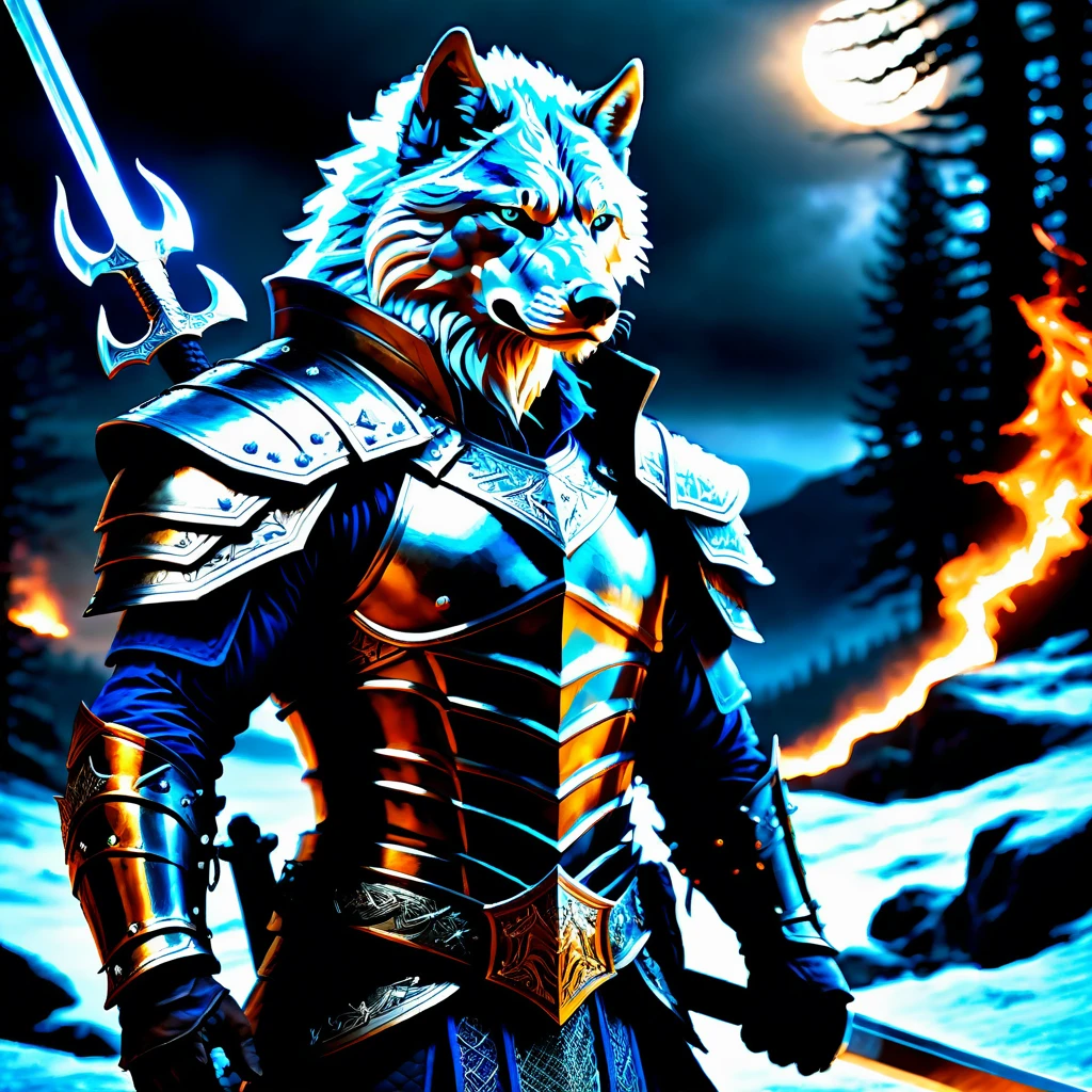 unparalleled "Geralt of Rivia : The Witcher" holding blade,skell,insane Liam-Hemsworth F/1 Photorealism RAW, Cosmetic artistry massive elaborate amazing composition,lambert and vesemir,(ultra high-quality,ultra highres,epic top masterpiece:1.2),symmetrical ultra-detailed,ultra realistic:1.37,wolf school background,wolf symbol,portrait,ulra sharp focus,physically-based rendering,professional,vivid colors,bokeh,handsome facial features,baltic amber medallion,captivating blue eyes,long silver hair,sculpted muscles,silver sword,ageless face,warrior's scars,dangerous expression,fierce and determined look,dark and mysterious atmosphere,strong presence,eerie glow,stag antler necklace,elegant black leather armor,stormy sky,snow-covered landscape,gloomy forest,wisps of magic in the air,fireflies dancing in the night,full moon illuminating the scene,dramatic lighting effect,detail of chainmail armor,ember-eyed black wolf in the background,grim expression of Vesemir,skeptical gaze of Lambert,silent and imposing Skell,unwavering loyalty to Geralt,expression of camaraderie and trust,swirling mist surrounding them,hint of danger and adventure in the air. Heavy Large Sword invoke fire elemental flmngprsn summon flame ablaze embers hearth beholder bright epiceye embers,ultra-realista, detalhes intrincados,((obra de arte,melhor qualidade)),((Cinematic Light)),hyper realista,assustador,dark fantasia,armadura detalhada,Capacete detalhado,epic realista,desaparecido,((cores neutras)),arte,(HDR:1.5),(cores suaves:1.2),hyper detalhado,luzes quentes, efeito de luz, dramatic light,(detalhes intrincados:1.1),fundo complexo, (Greg Rutkowski:0.8),(teal and orange:0.4), (Whirling lightning),(whirlwind of ice snow),(epic tMasterpiece,max best quality,ultra-highdef,ultra-highres),ultra-detailed,ultra sharp focus,varies,multi,nude etc. --v 6 --s 1000 --c 20 --q 5 --chaos 100