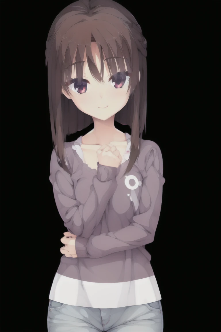 1girl,独奏,smiling, woman, brown hair, medium hair, White shirt, white T-shirt, patterned shirt, gray shorts, sporty shorts, small breast, full body, Character portrait, whole body, expensive_solve, clear_image, expensive_Contrast, 8K, Sparkling, beautiful_detailed_face_and_eye, (Brown Hair:1.25), 白 eye,Black background,full body, Character portrait, whole body, expensive_solve, clear_image, expensive_Contrast, 8K, Sparkling, beautiful_detailed_face_and_eye, (Black Hair:1.25), 白 eye,Black background