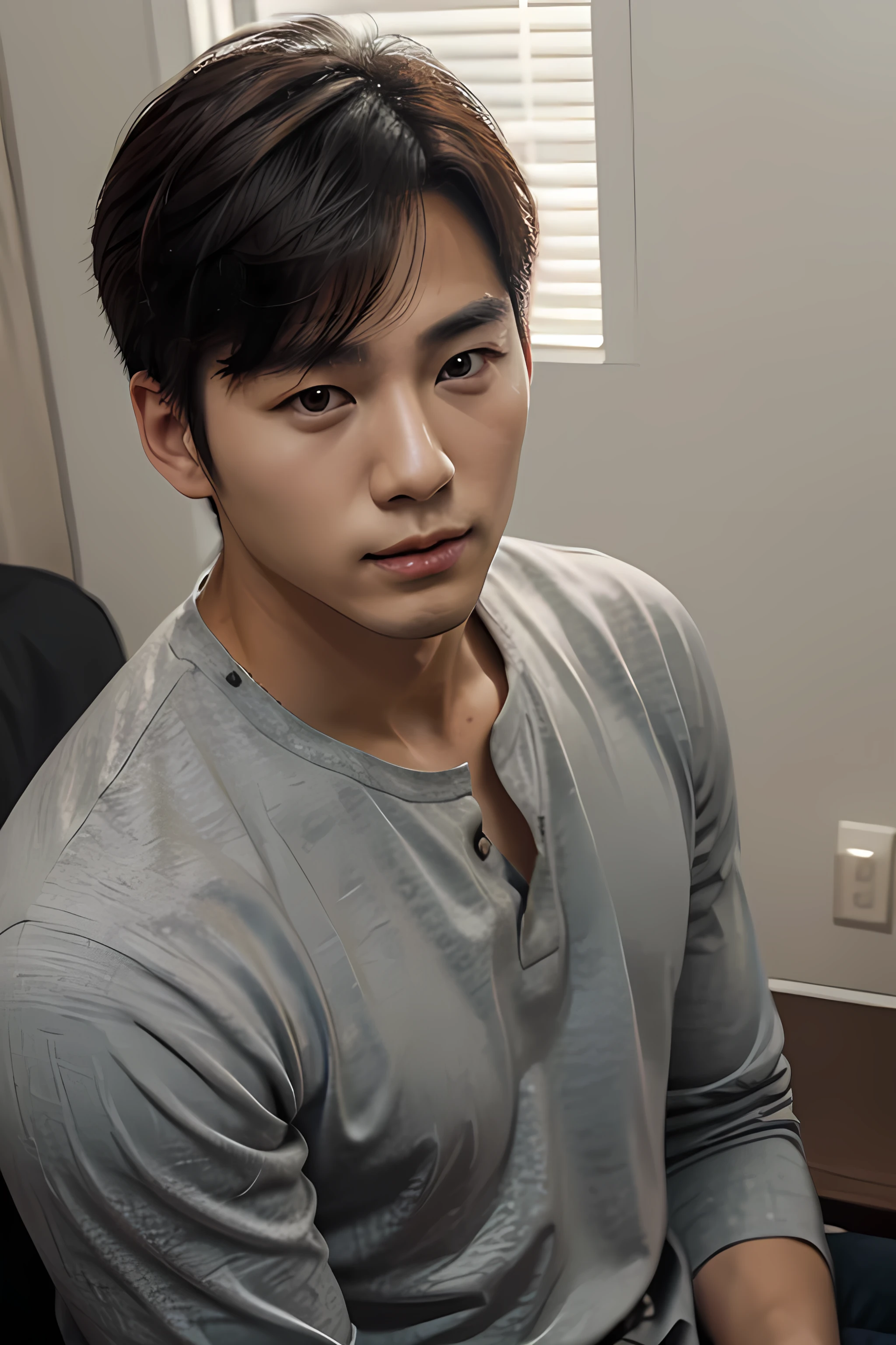 Handsome Korean boy makes him even more handsome