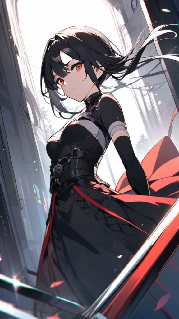 Anime girl, beautiful, black hair