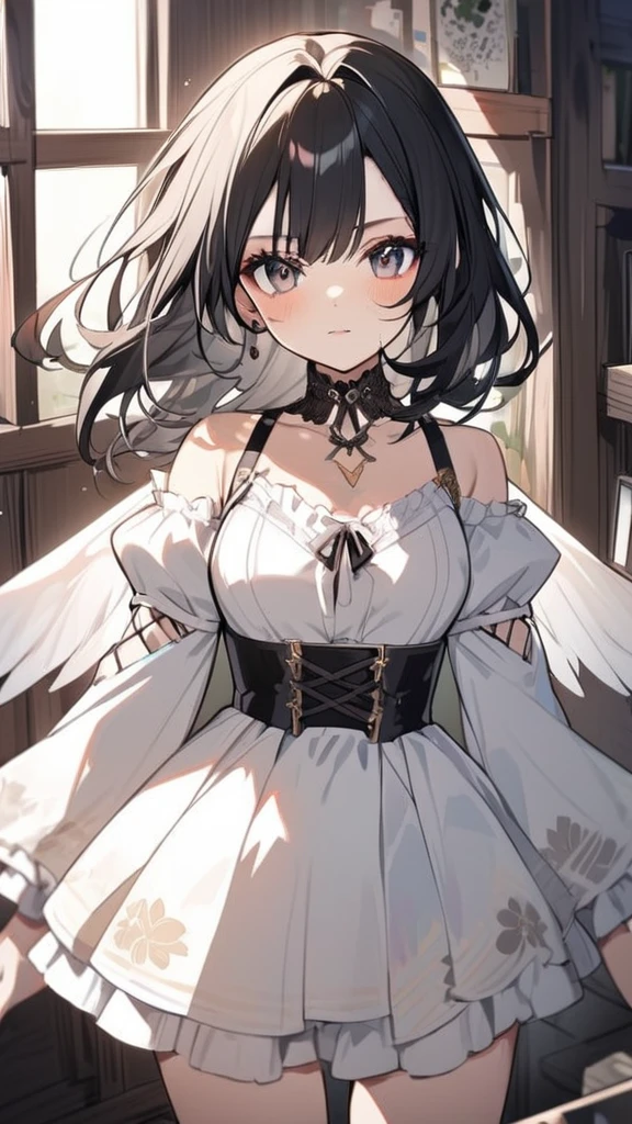 Anime girl, beautiful, black hair