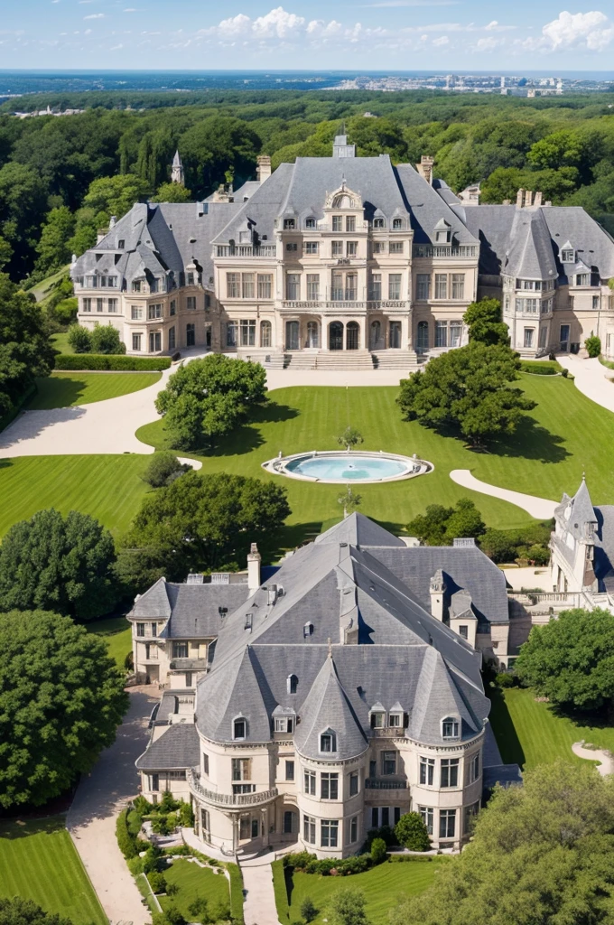 4 big mansions in one land
