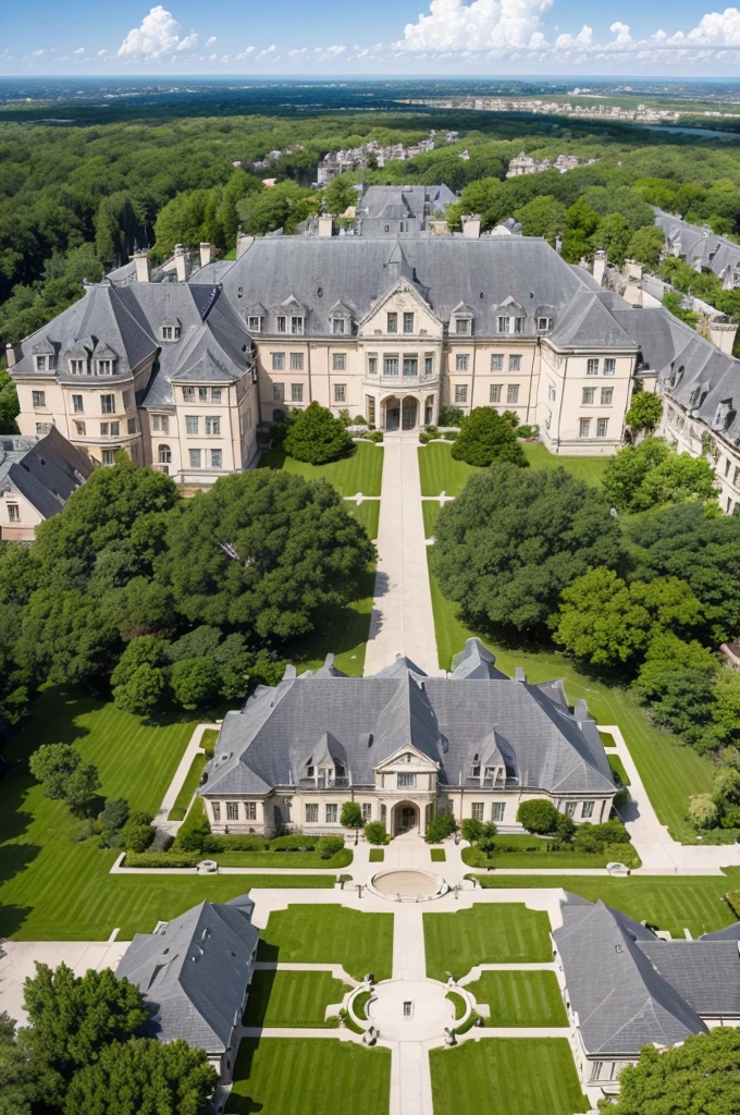 4 big mansions in one land