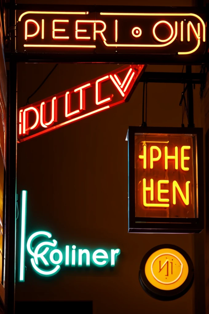 Order here, neon signage