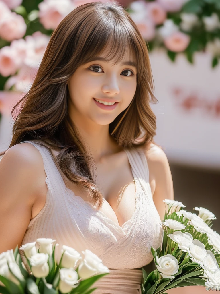 ((((The composition and angle of the girl is subjective from the viewer's perspective)))、(The girl and the viewer are lovers)、
A girl with a face she only shows to people she trusts、(1 Super sexy and super cute super big Japanese girl), brown hair, Great face and eyes, Tanuki face、Big eyes, Drooping eyes、Long and plentiful毛、thick and large erotic lips,、(wide open chest and high:1.1), Beautiful bigSuper big, Bare Chest, (Amazingly beautiful girl), brown hair,, (highest quality:1.4), (Super detailed), (very detailed CG integrated 8k wallpaper), Very detailed, High resolution raw color photos, Professional photography, Good balance between head and body,(((Super cute smile)))、 Super sexy and super cute mature woman, ((Chubby、A plump, voluptuous, selfish body that looks like it would be comfortable to hug, Round face,Tanuki face、Thick eyebrows、Big eyes。Drooping eyes、Long and plentiful、thick and big erotic and sexy lips、 About 40)), (((ブラウンのストレートロングヘア、Cat ear,))) 、Flashy makeup, Fuller lips, Sexy Gaze, (((A girl holding a beautiful bouquet))), Looking at the camera, Low angle shooting, Cute duck mouth,((Very precise and accurate anatomy)), (masterpiece:1.43), (((Perfect Anatomy)))、(((Perfect proportions))), Realistic photos, Full Shot, whole body, (height: 148cm), has two legs,Has two arms、has two legs, It should have two arms、Exact finger count)) 、sexual excitement、(((Super big)))、、(((Super big)))、(((Super big)))、(((Super big)))、(((Super big)))、(((Super big)))、A shy and cute smile、(((Super big)))、(((Super big)))、(((Super big)))、(((Super big)))、、(((Super big)))、、(((Super big)))、(((Super big)))、(((Super big)))、(((Super big)))、(((Super big)))、、(((Super big)))、、(((Super big)))、(((Super big)))、(((Super big)))、(((Super big)))、(((Super big)))、A shy and cute smile、(((A girl holding a beautiful bouquet)))