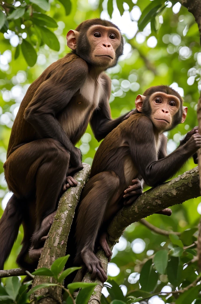 ((master piece)),(high quality), l(video duration 5 seconds).Generate a video a two monkeys
climbing a tree