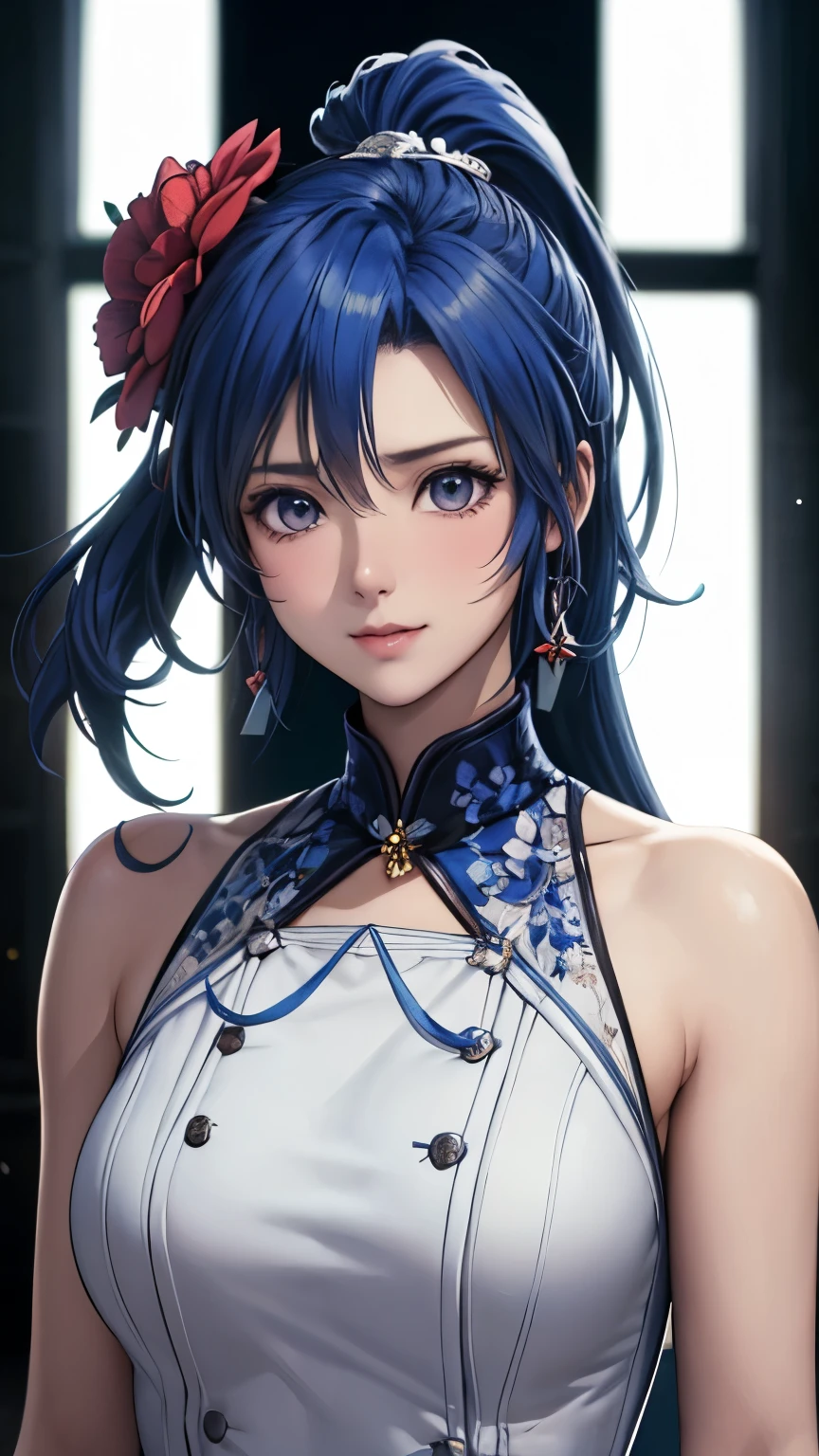(masterpiece), (highest quality), (Very detailed),(Disheveled Hair),(shape), (One Girl), (Fashionable clothes), Are standing, Fashion Model, View your audience, (interview), (Simple Background),Beautiful details, Delicate and beautiful face, floating,(High saturation),(Colorful splashes),Colorful bubbles,(The Shining), Focus on the face, ponytail, kamisato ayaka, Light blue hair, bangs, Hair Ring, Floating Flowers, Floating Hair, (The Shining), Best lighting, Best Shadow,