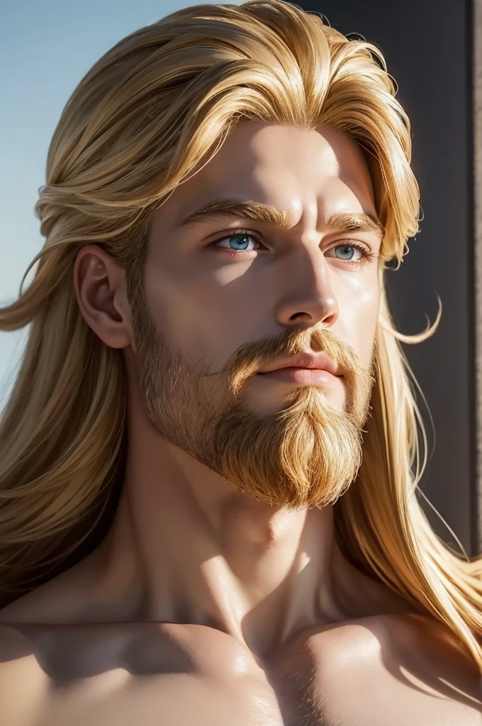 ((best quality)), ((masterpiece)), (detailed), perfect face Zeus de meio perfil com raios em sua volta 