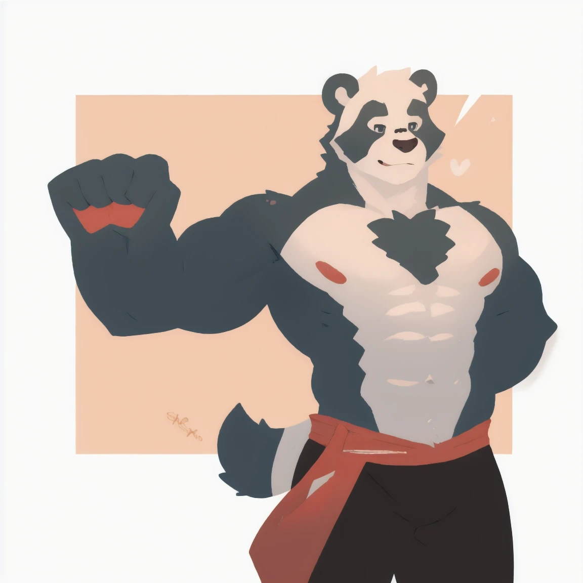 furry，panda，strong，fitness