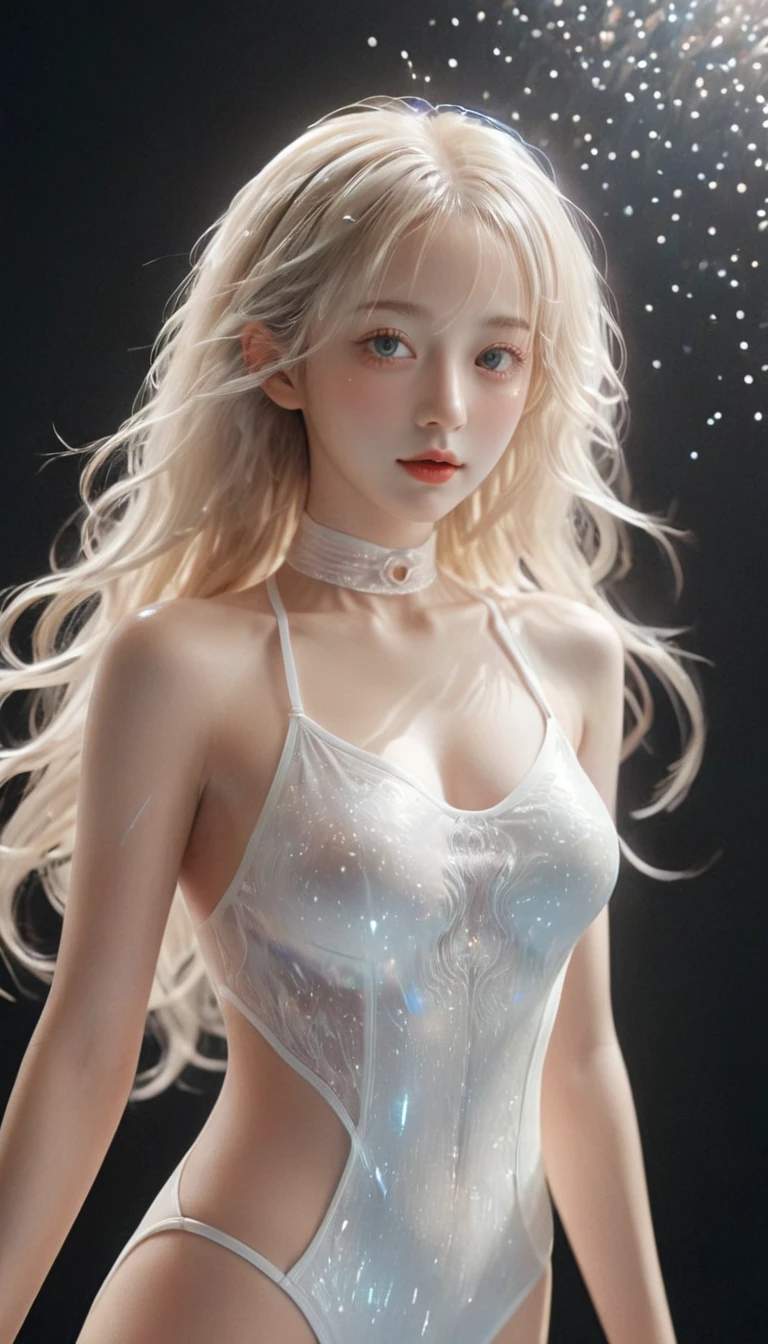 ((The women sexy shape)),beautiful son and flowers((flying)) among the ocean, fire in Her eyes, (((translucent skin made of stars showing parts of Her sexy body))), completely white long hair, cinema 8k, cinematic, ethereal, magical, cosmic, full body, sexy dance pose , high resolution, flying, sexy face, no clothes, dynamic flying pose, covered of stars, realistic, Big breast, show niple tits,nudity, blue eyes, blonde hair color, exotic costume, most pretty half japanese half korean young women in universe, lovely and smile face,hyperphotorealistic typographic portrait of a beautiful, luxurious sexy gothic princess in a dress made of silk,Wear few clothes, organza, flowers and onyx with diamonds, it is haute couture chaos, large flower earrings, 3D, cinematic quality Full HD 128K , high quality digital graphics, ultra realistic, very high detail of everything, wind
