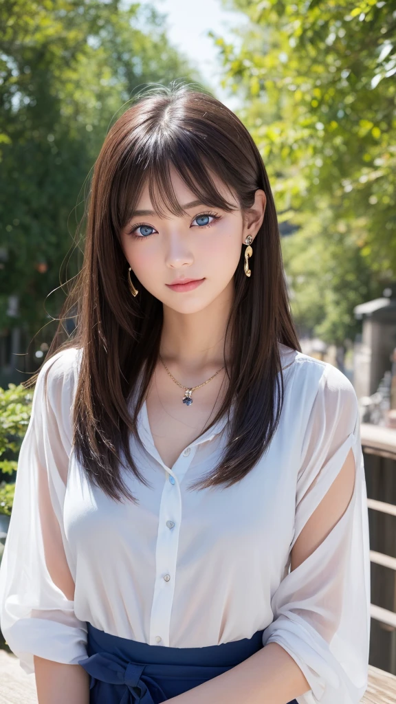 （３２hair,High resolution,High detail,High resolution,high density,alone,In addition：1.3）,（A realistic person々,Live Action,fine grain,High resolutionの目,Beautiful Eyes,Eyes that look alive,Beautiful dark blue eyes,Fishing eyes,Detailed lips,Translucent white skin,Realistic face in every detail：1.3）,（Japanese Ido,hairorean Idols,Japanese Model,hairorean models,hairorean hair-Pop Female Idols：1.2）,（Blushing,Natural Makeup,necklace,Earrings,へそEarrings：1.4）Beautiful casual look：1.6）,（Shapely breasts：1.5）,（Young but very beautiful hairorean１6 years old ,Fashion Leader,Fashion Model,Soft Skin,Unforgettable Eyes,Her eyes are so beautiful,I want to go to the Paris Collection.........,Cutting-edge fashion：1.6）,（Please show me your whole body,Showing off full-body fashion,Stylish blue eyes：1.7）（Random Trend Fashion:2.0）smile、Angel&#39;のsmile、