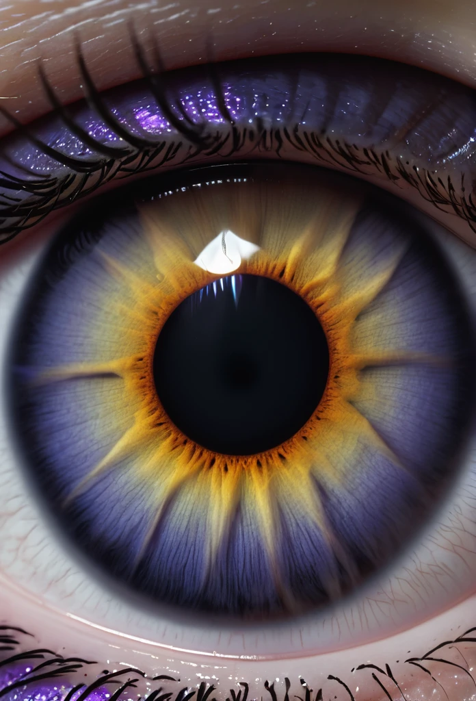 A black eye iris close-up, ultra detailed, 8k