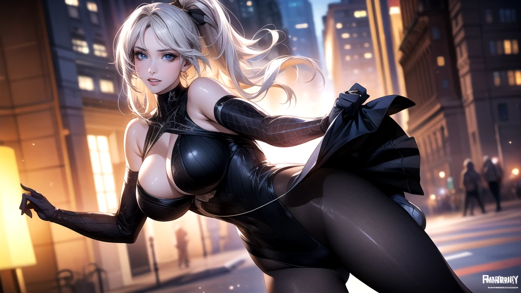 spider-man bikini,(random pose:1.2),(random hairstyle),(breasts big),(A mais high qualiy de imagem, (8K), Ultra-realistic, best qualityer, high qualiy, High definition, textura de high qualiy, high detaild, Beautiful detailed, fine-detailed, extremely details CG, detailed texture, realistic representation of the face, work of art, Presence),black pantyhose