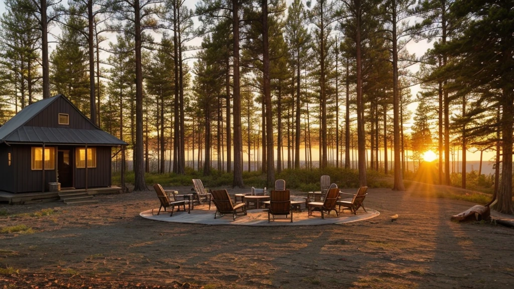 Mellow Lo-Fi Hip-Hop Soft Guitar Gentle Percussion Cozy Warm Melodies Chill Background camp fire sunset